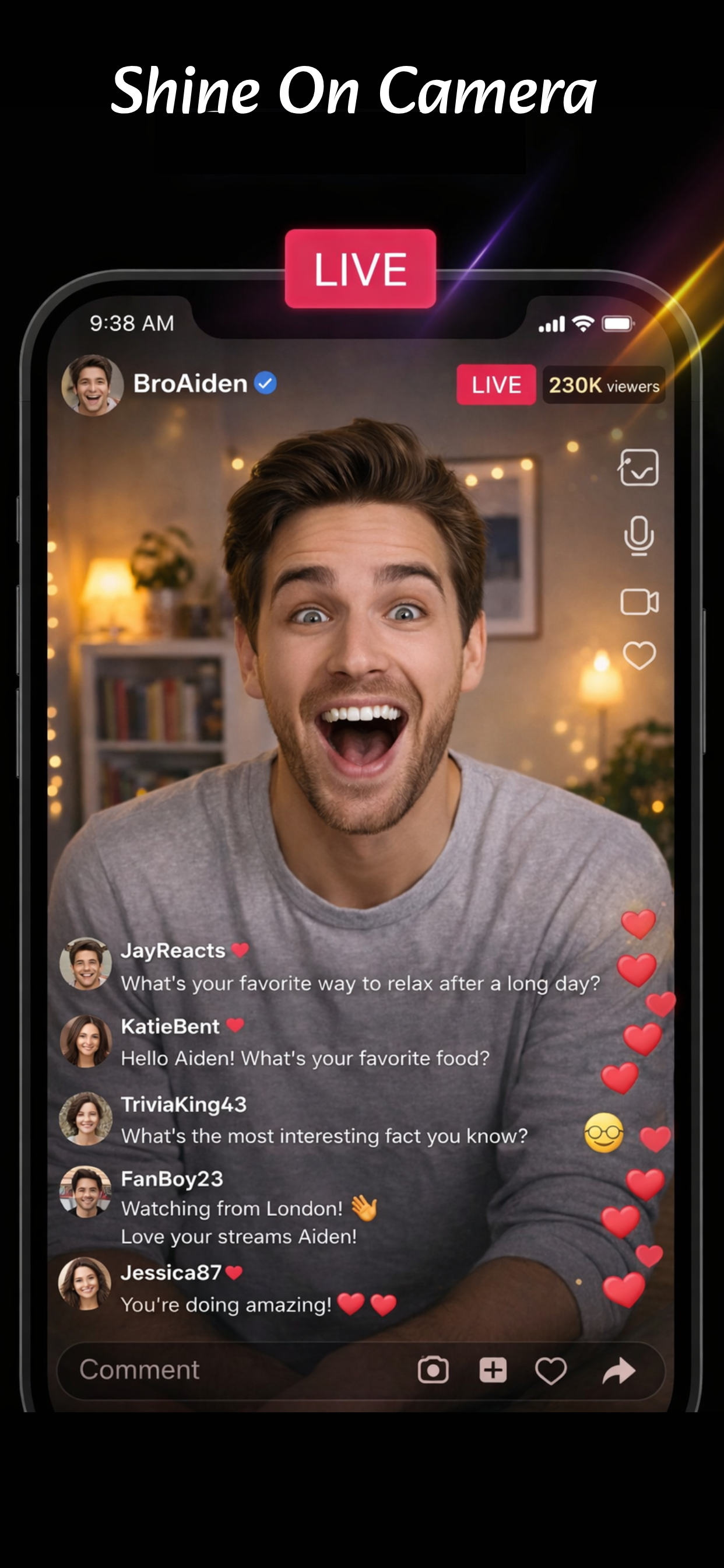 Viewer Count & Comments